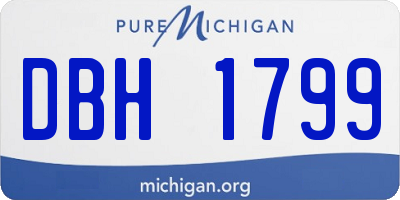 MI license plate DBH1799