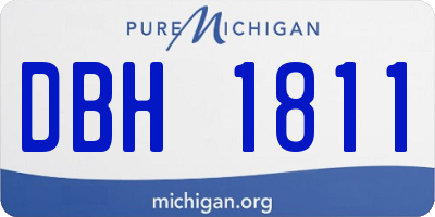 MI license plate DBH1811