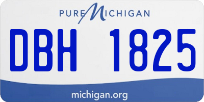 MI license plate DBH1825