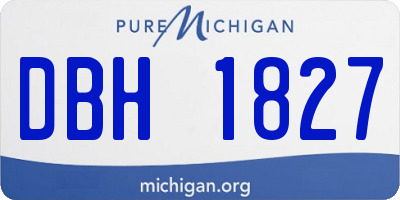 MI license plate DBH1827