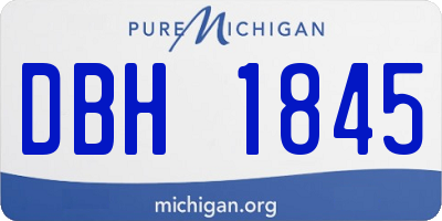MI license plate DBH1845