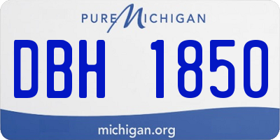 MI license plate DBH1850