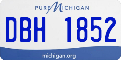 MI license plate DBH1852