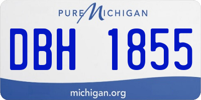 MI license plate DBH1855