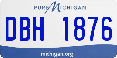 MI license plate DBH1876