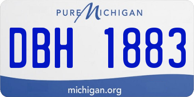 MI license plate DBH1883