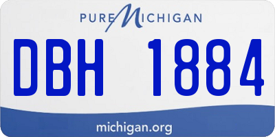 MI license plate DBH1884