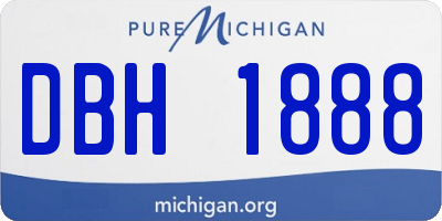 MI license plate DBH1888