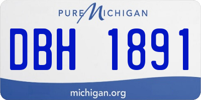 MI license plate DBH1891