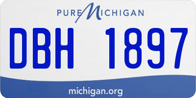 MI license plate DBH1897