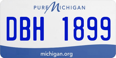 MI license plate DBH1899