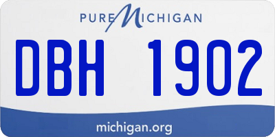 MI license plate DBH1902