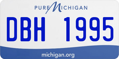 MI license plate DBH1995