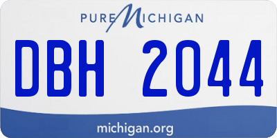 MI license plate DBH2044