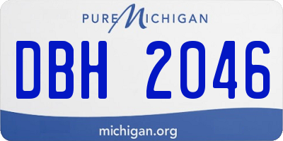 MI license plate DBH2046