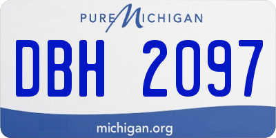 MI license plate DBH2097