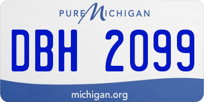 MI license plate DBH2099