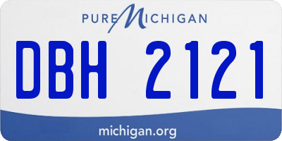 MI license plate DBH2121