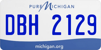 MI license plate DBH2129