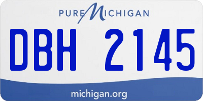 MI license plate DBH2145