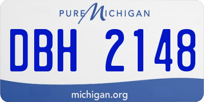 MI license plate DBH2148
