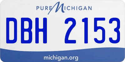 MI license plate DBH2153