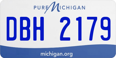 MI license plate DBH2179