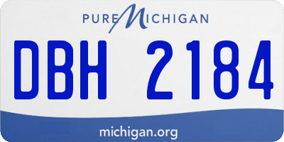 MI license plate DBH2184