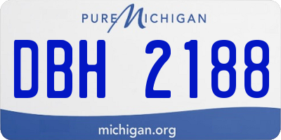 MI license plate DBH2188