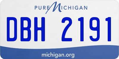 MI license plate DBH2191