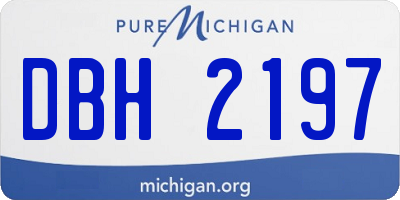 MI license plate DBH2197