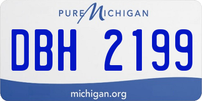 MI license plate DBH2199