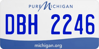 MI license plate DBH2246