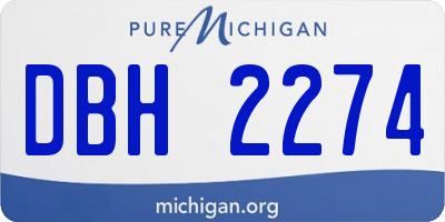 MI license plate DBH2274