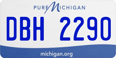 MI license plate DBH2290