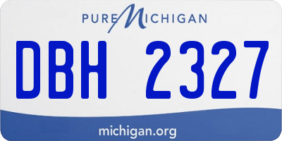 MI license plate DBH2327