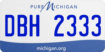 MI license plate DBH2333