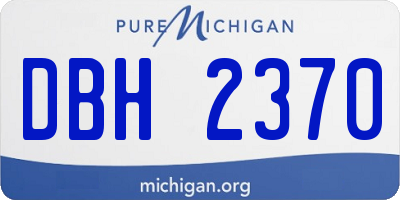 MI license plate DBH2370
