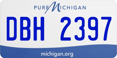 MI license plate DBH2397