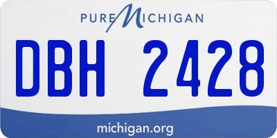 MI license plate DBH2428
