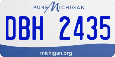 MI license plate DBH2435