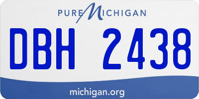 MI license plate DBH2438