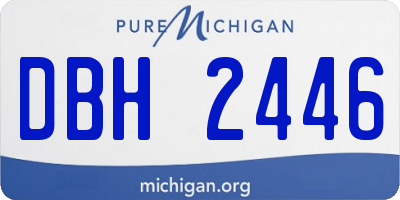 MI license plate DBH2446