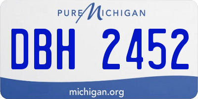 MI license plate DBH2452