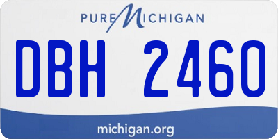MI license plate DBH2460