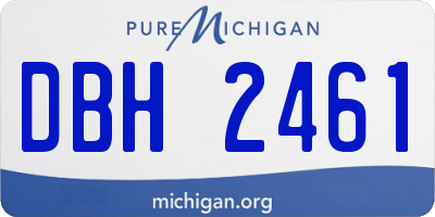 MI license plate DBH2461