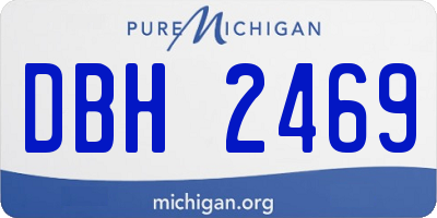 MI license plate DBH2469
