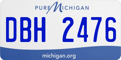 MI license plate DBH2476