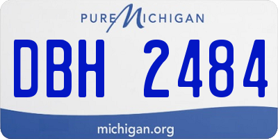 MI license plate DBH2484