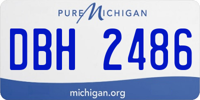 MI license plate DBH2486
